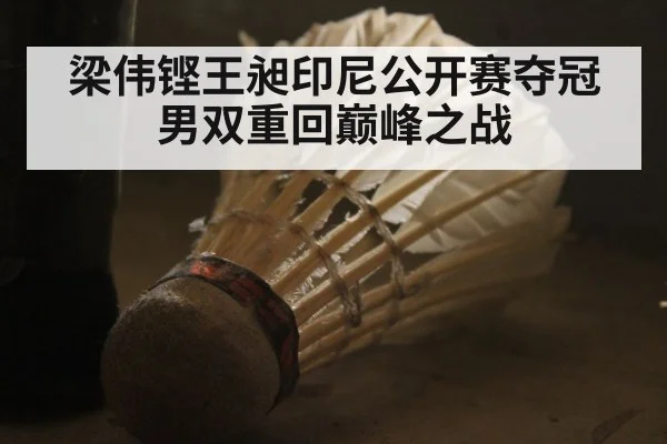 梁伟铿王昶印尼公开赛夺冠男双重回巅峰之战